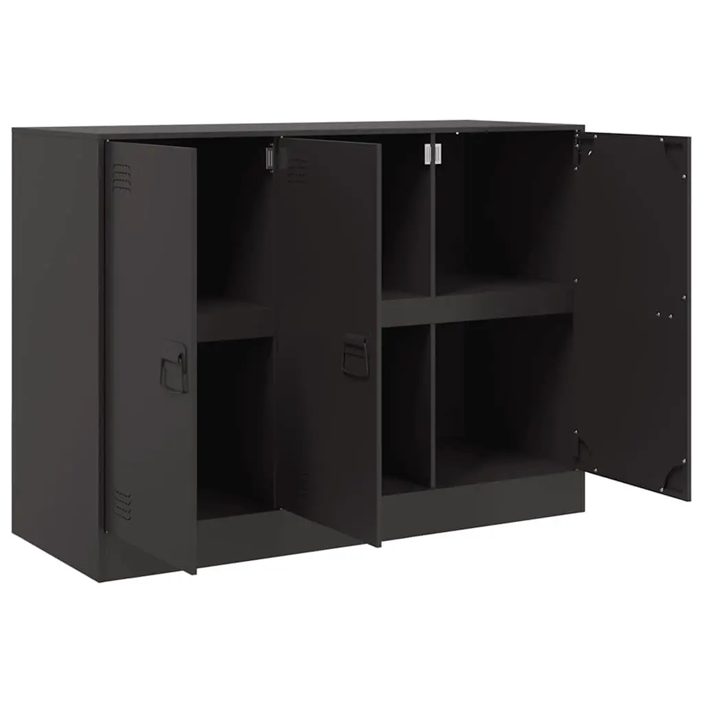 Black Sideboard with Ample Storage 99x39x73 cm