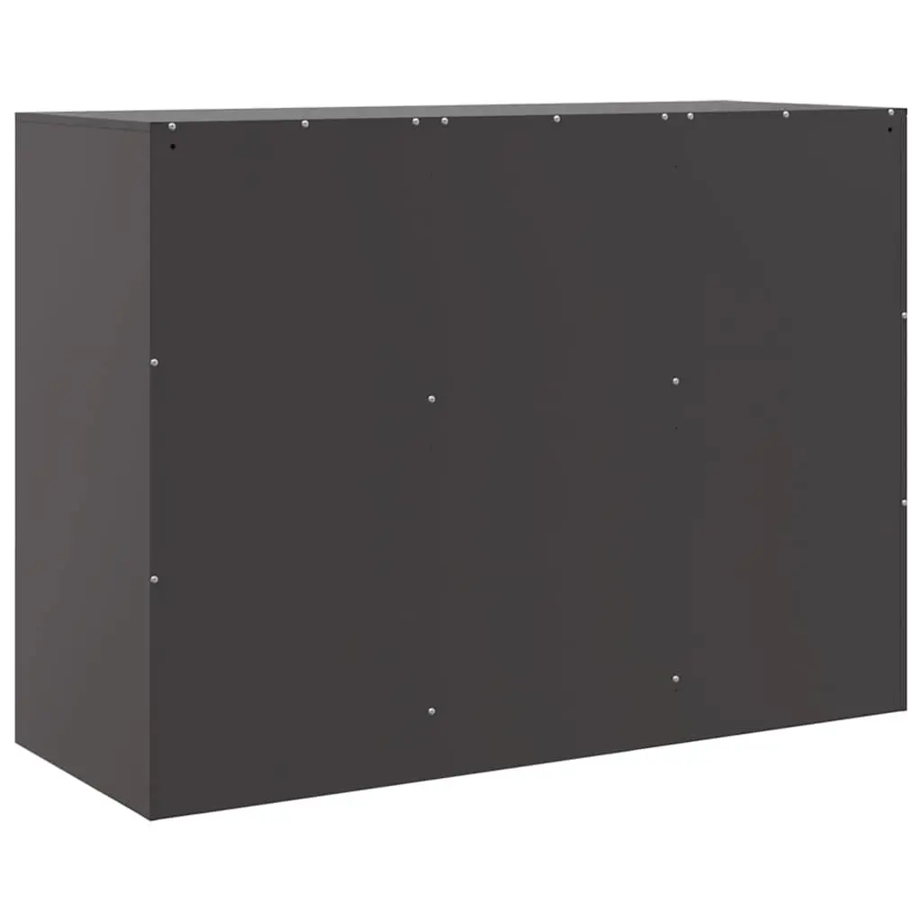 Black Sideboard with Ample Storage 99x39x73 cm