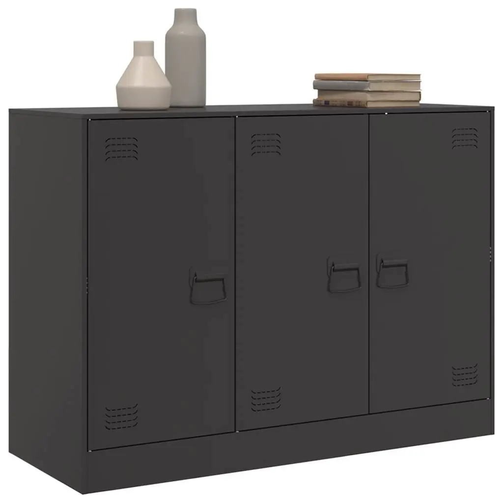 Black Sideboard with Ample Storage 99x39x73 cm