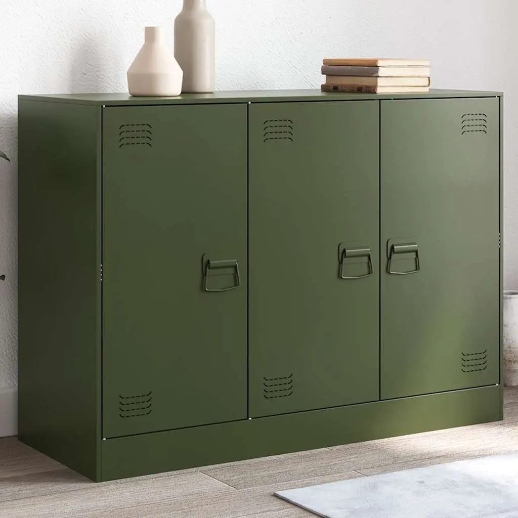 Olive Green Sideboard with Ample Storage