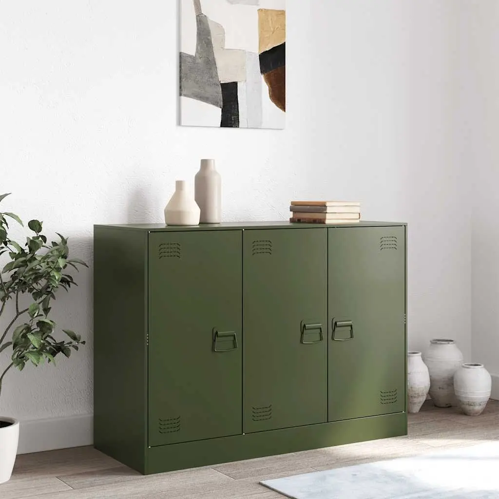 Olive Green Sideboard with Ample Storage