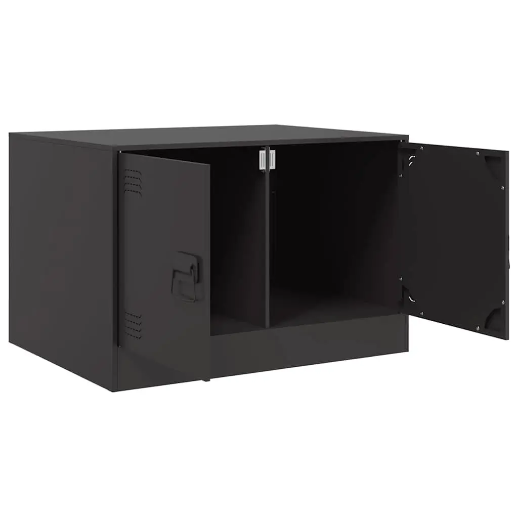 Coffee Table Black Modern Design Storage Shelves Living Room Furniture