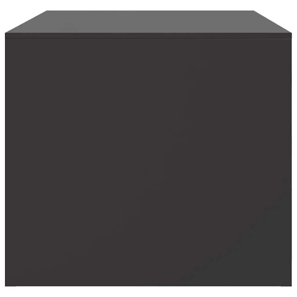 Coffee Table Black Modern Design Storage Shelves Living Room Furniture