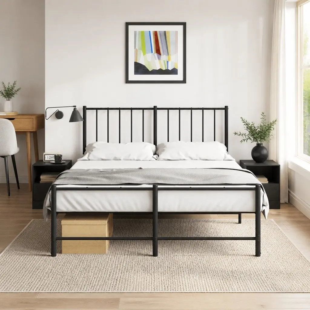 Bedside Cabinets Storage 34.5x39x44cm Black 2 Piece
