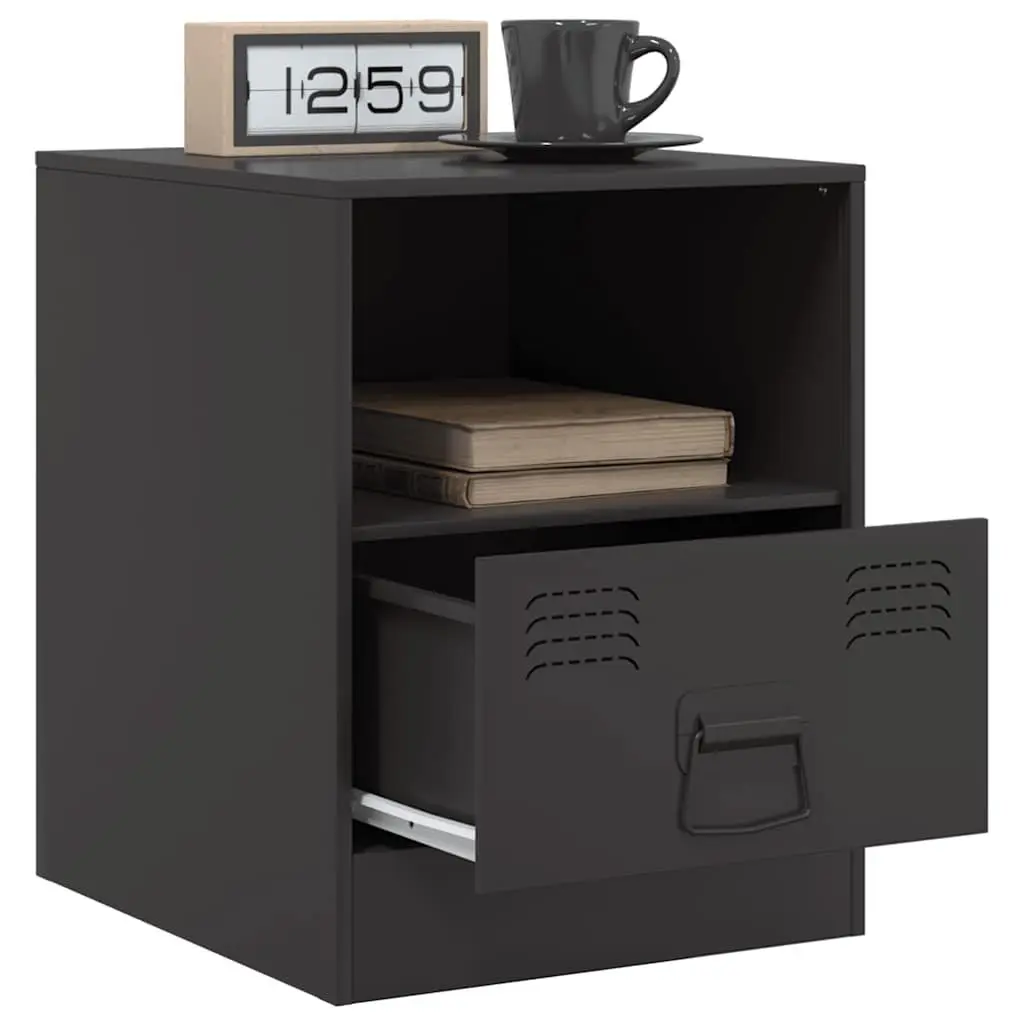 Bedside Cabinets Storage 34.5x39x44cm Black 2 Piece