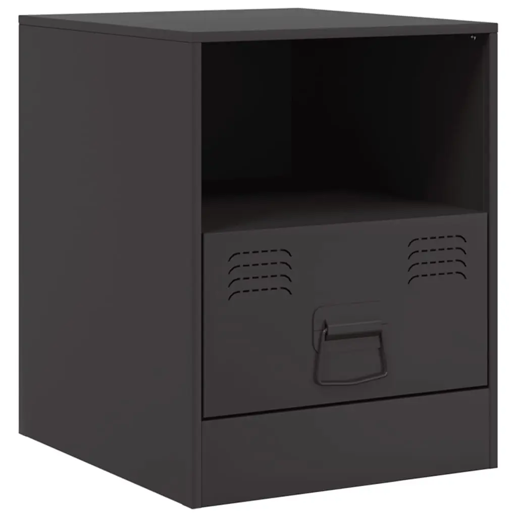Bedside Cabinets Storage 34.5x39x44cm Black 2 Piece