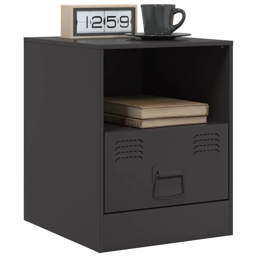 Bedside Cabinets Storage 34.5x39x44cm Black 2 Piece
