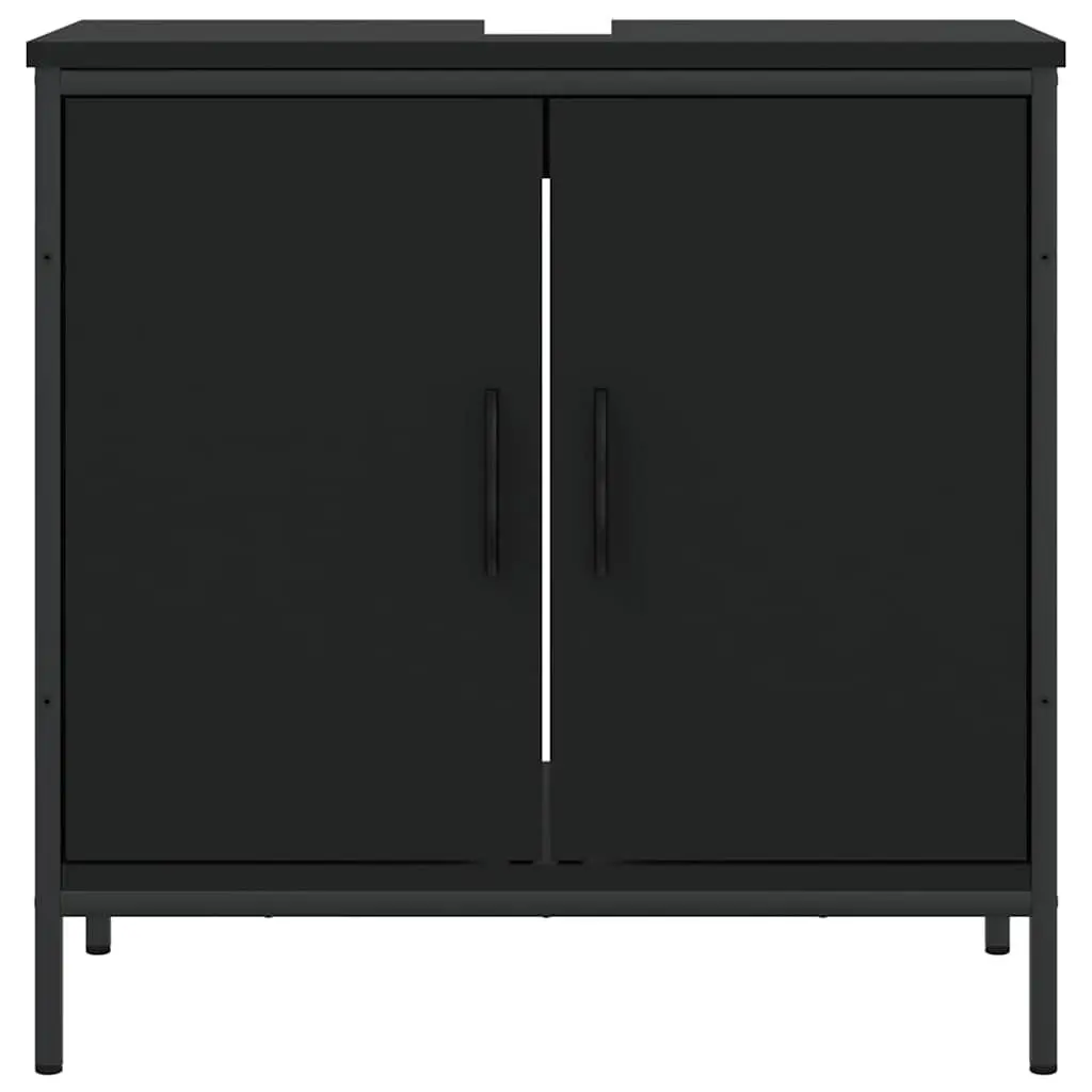 Bathroom Vanity Sink Cabinet Storage Unit 60x30x60cm Black