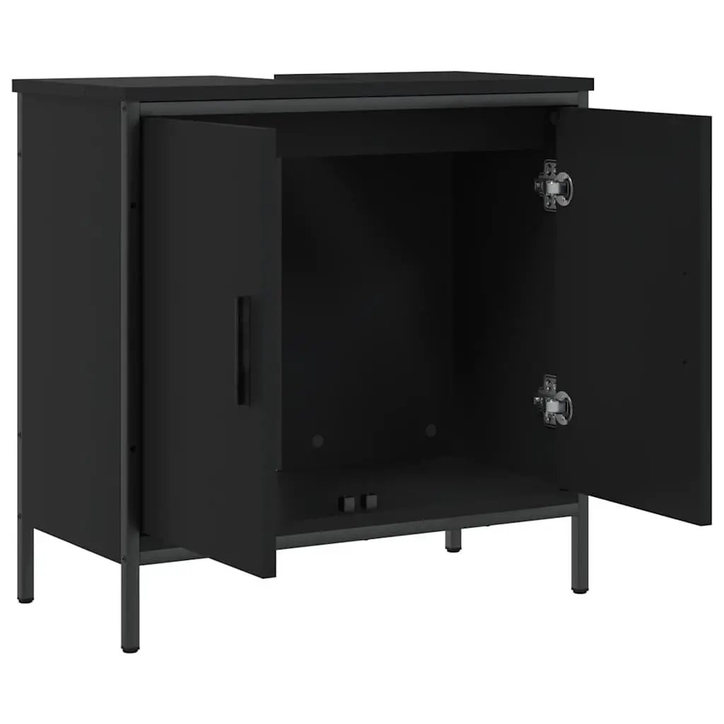 Bathroom Vanity Sink Cabinet Storage Unit 60x30x60cm Black