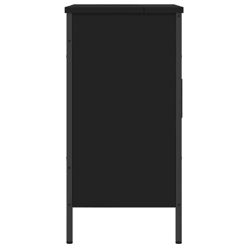 Bathroom Vanity Sink Cabinet Storage Unit 60x30x60cm Black