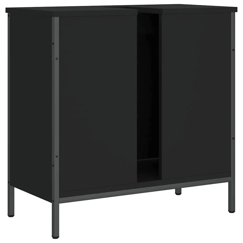 Bathroom Vanity Sink Cabinet Storage Unit 60x30x60cm Black