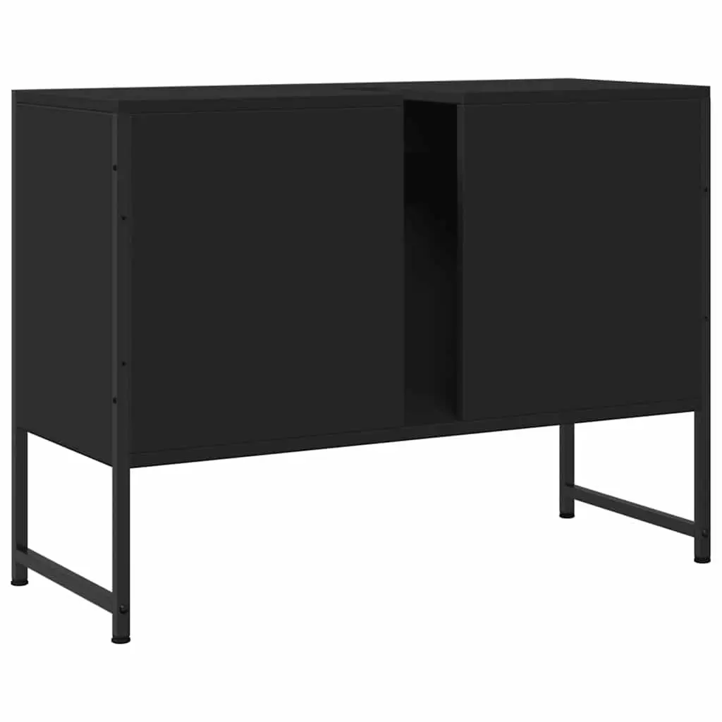 Bathroom Sink Cabinet Storage 80x33x60 cm Black Engineered Wood