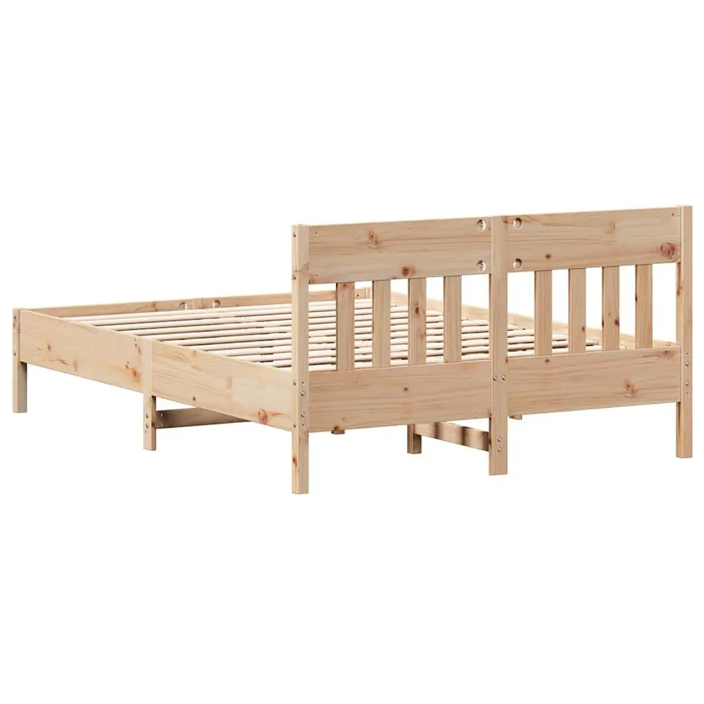 Wooden Bed Frame 150x200 cm with Headboard