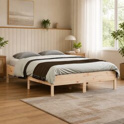 Reliable Solid Pine Bed Frame 135x190 cm for Great Value