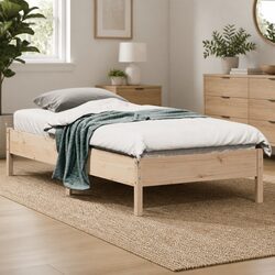 Practical Brown Bed Frame 90x190 cm for Sleep Quality