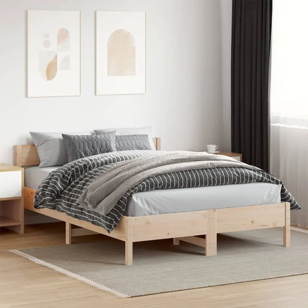 Solid Pine Bed Frame 150x200 cm