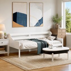 Comfort and Quality: White Solid Pine Day Bed Frame