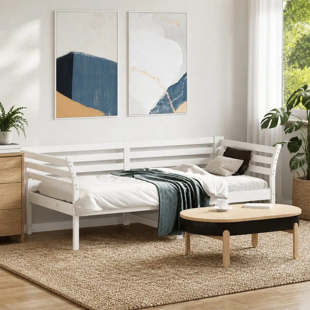 White Solid Pine Day Bed