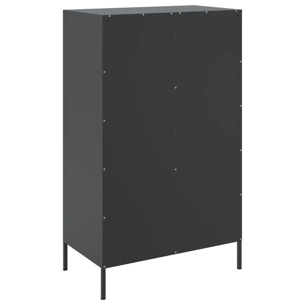 Highboard Storage Cabinet Black Industrial Style Living Room Bedroom Furniture