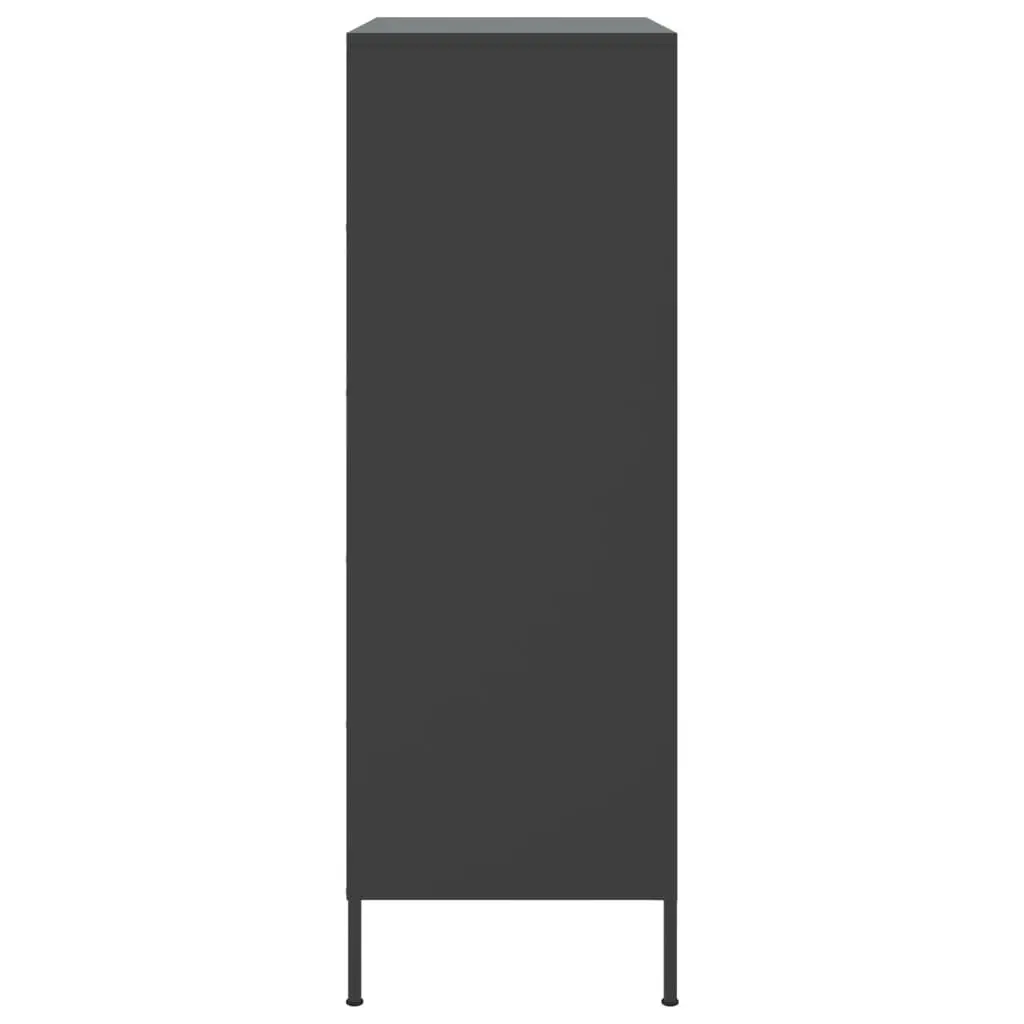 Highboard Storage Cabinet Black Industrial Style Living Room Bedroom Furniture
