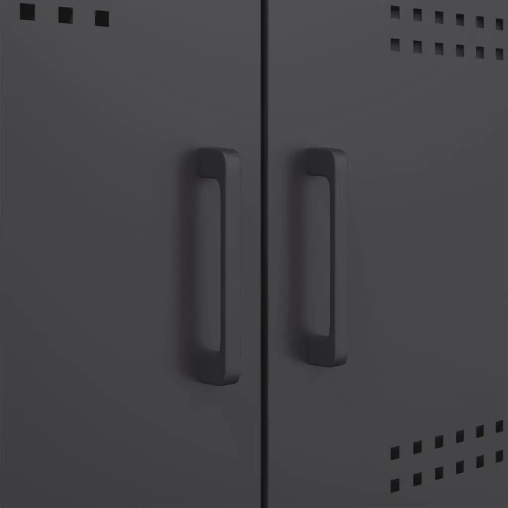 Highboard Storage Cabinet Black Industrial Style Living Room Bedroom Furniture