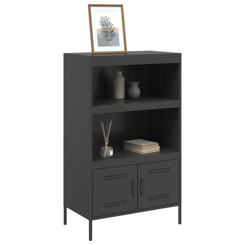 Highboard Storage Cabinet Black Industrial Style Living Room Bedroom Furniture
