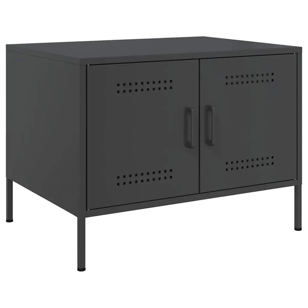 Industrial Coffee Table Black Storage Steel Frame Living Room Sofa Side Accent