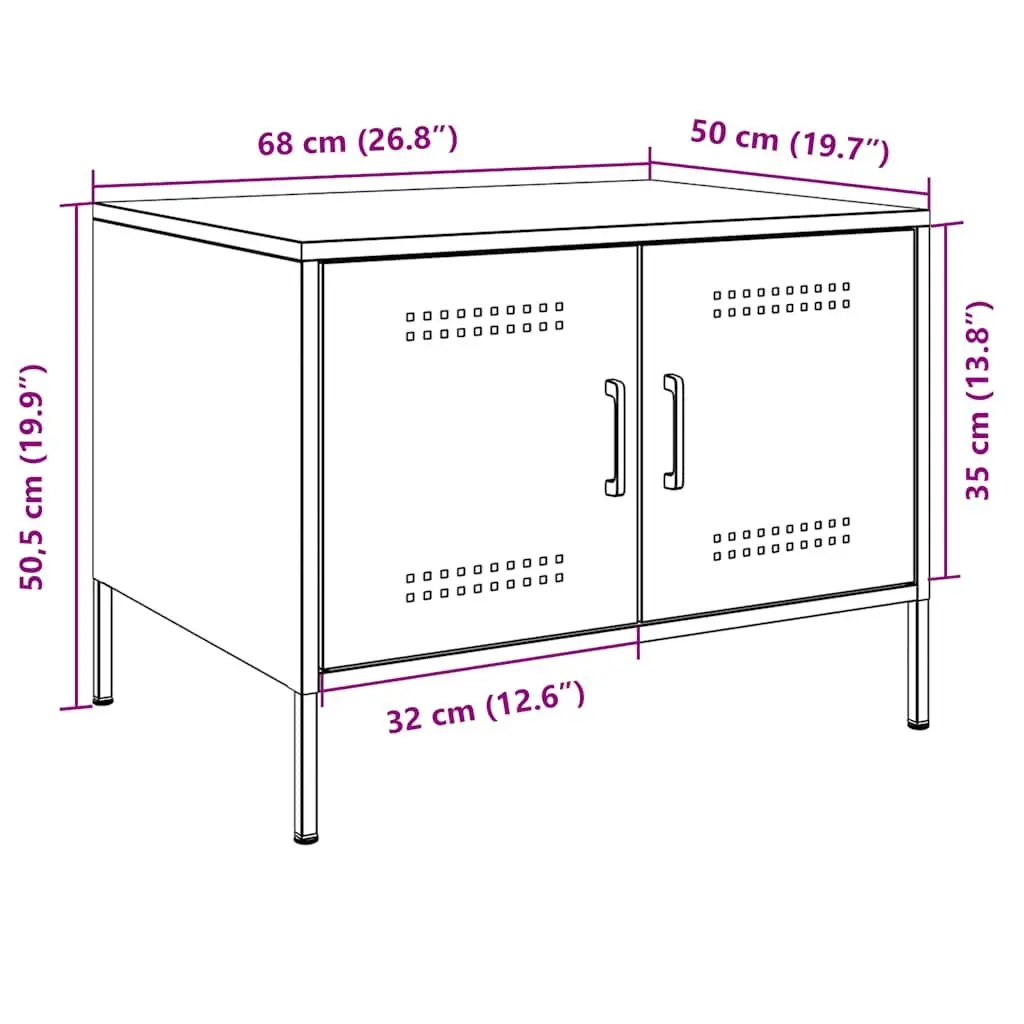 Industrial Coffee Table Black Storage Steel Frame Living Room Sofa Side Accent