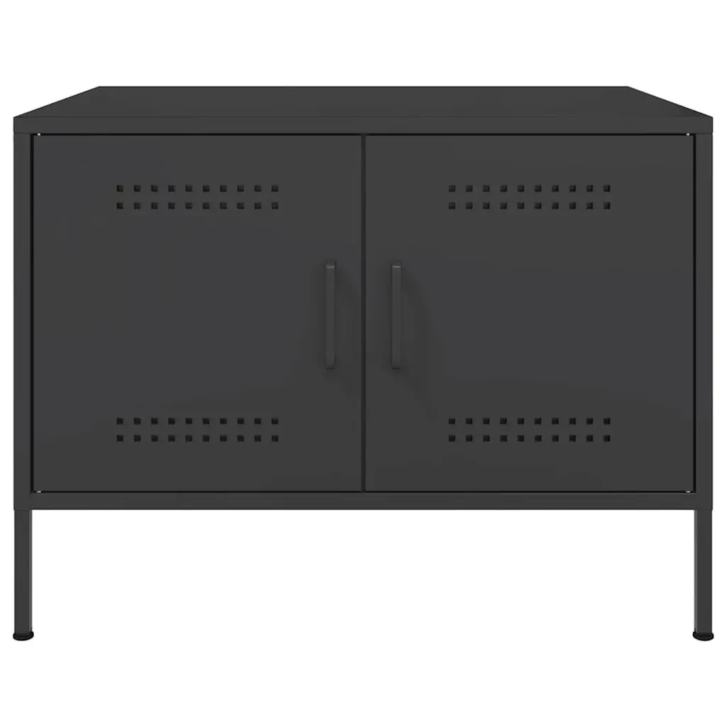 Industrial Coffee Table Black Storage Steel Frame Living Room Sofa Side Accent