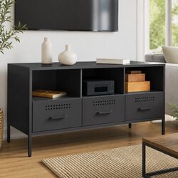 Reliable Black TV Cabinet: Strong, Durable, and Practical