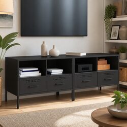 Reliable Black Industrial TV Cabinets for Your Home