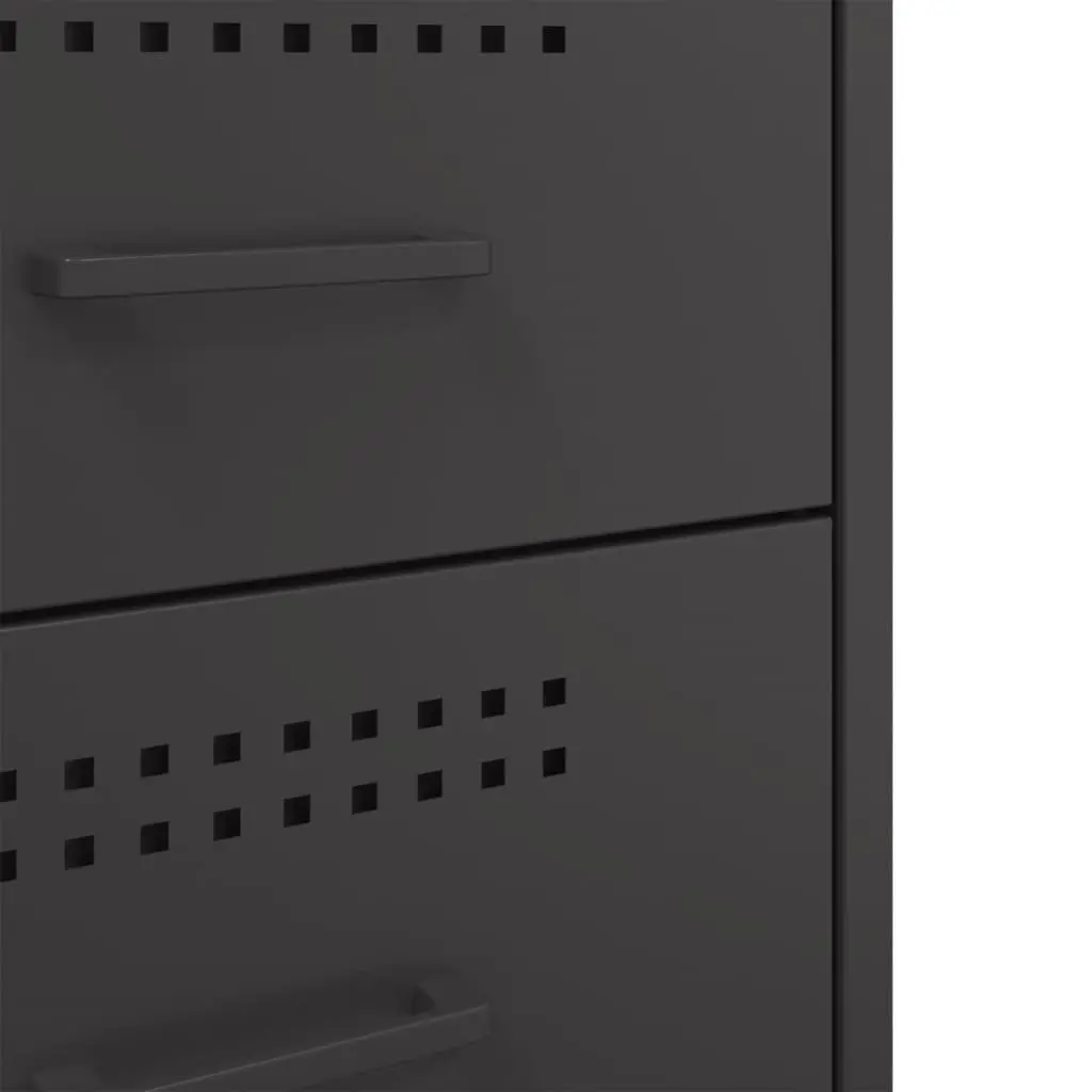 Bedside Cabinets 2 pcs Black 36x39x68 cm Industrial Style Storage Table