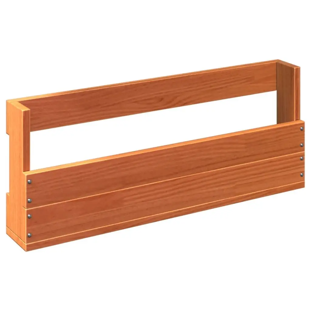 Wall-Mounted Shoe Rack Organizer 2 Pieces Solid Pine Wood Storage Brown