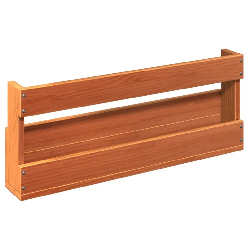 Wall-Mounted Shoe Rack Organizer 2 Pieces Solid Pine Wood Storage Brown