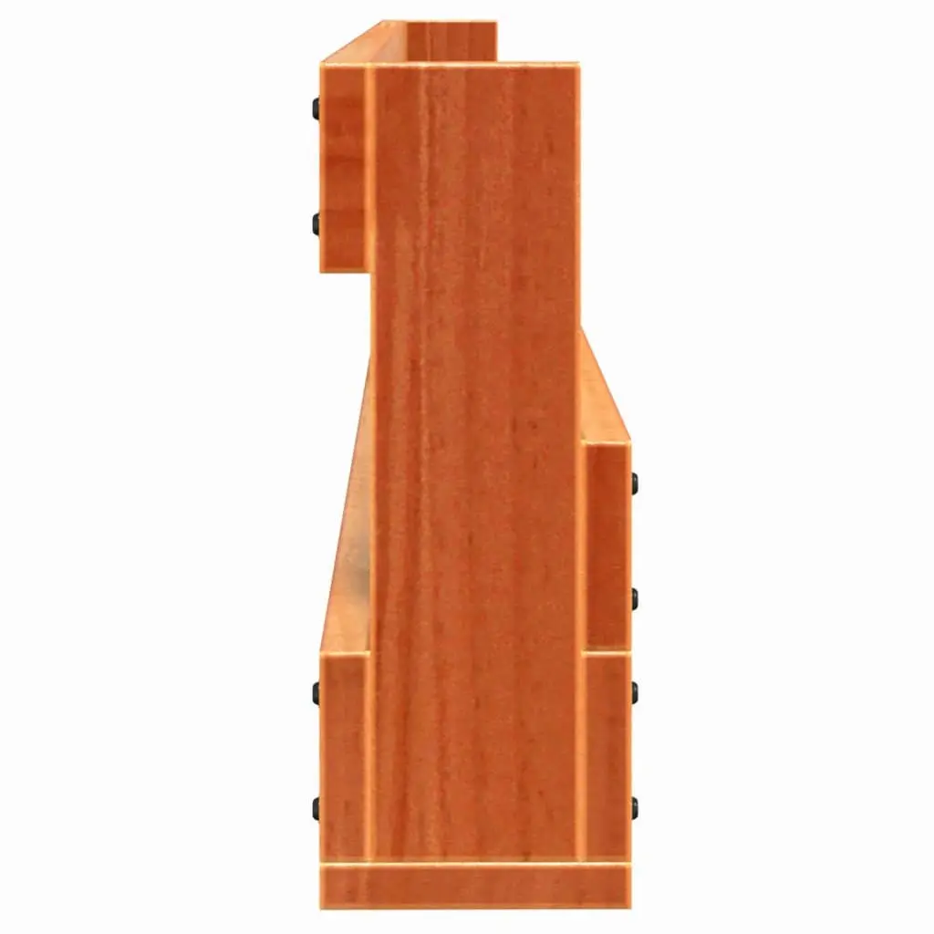 Wall-Mounted Shoe Rack Organizer 2 Pieces Solid Pine Wood Storage Brown