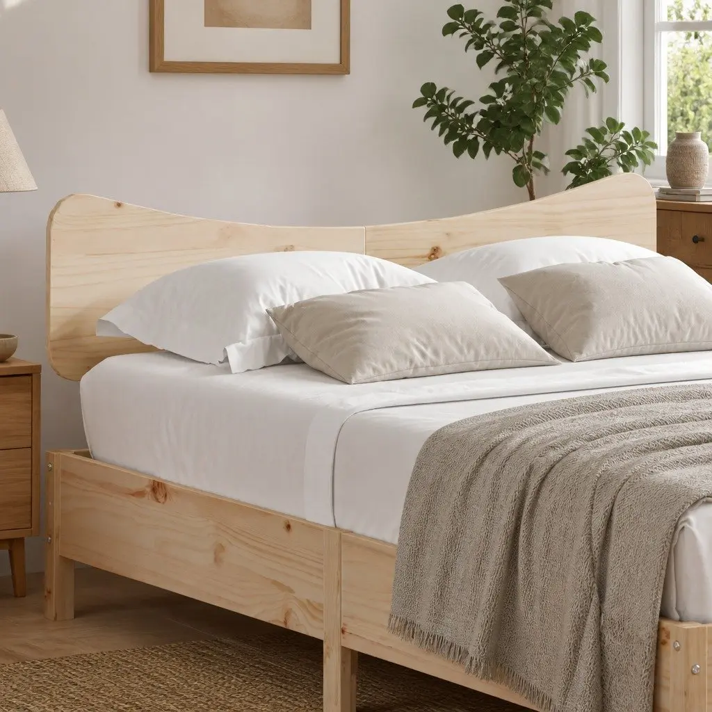 Wooden Headboard Back Support 135 cm Solid Pine Wood Brown