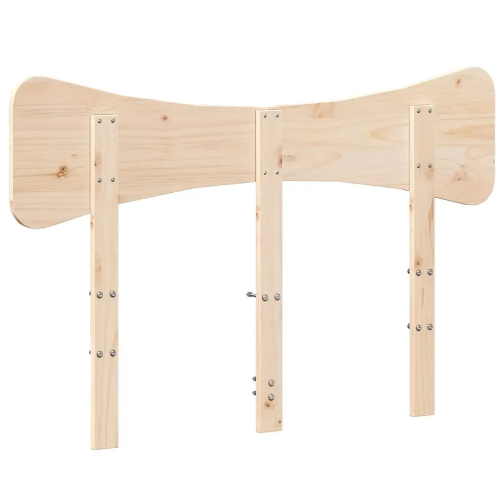 Wooden Headboard Back Support 135 cm Solid Pine Wood Brown