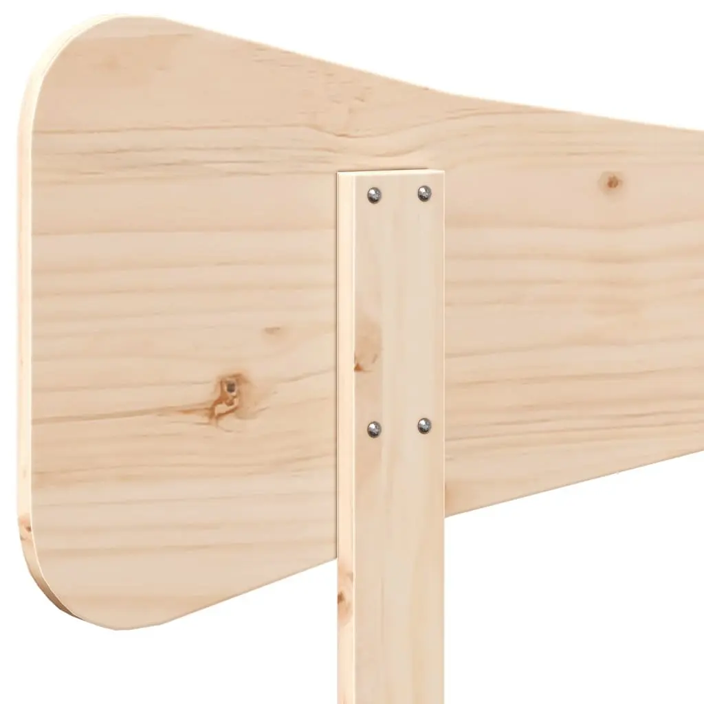 Wooden Headboard Back Support 135 cm Solid Pine Wood Brown