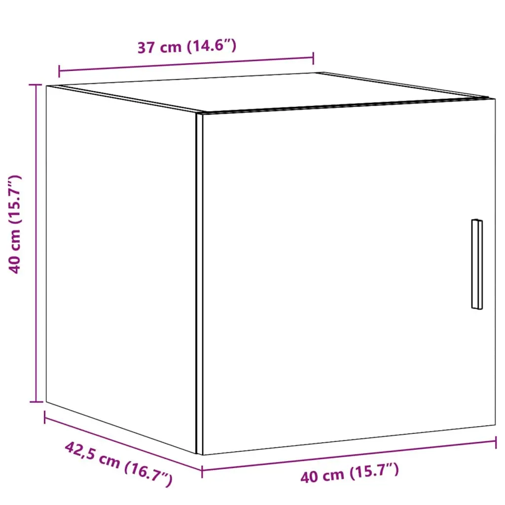 White Engineered Wood Wall Cabinet