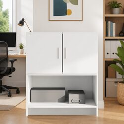 Wall Cabinet White Engineered Wood Storage Cabinet 70x42.5x40 cm