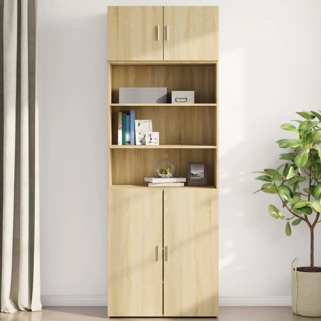 Wall Cabinet Storage 80x42.5x40cm Engineered Wood Brown