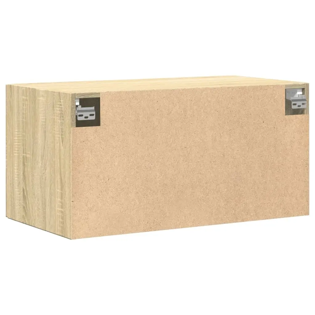 Wall Cabinet Storage 80x42.5x40cm Engineered Wood Brown