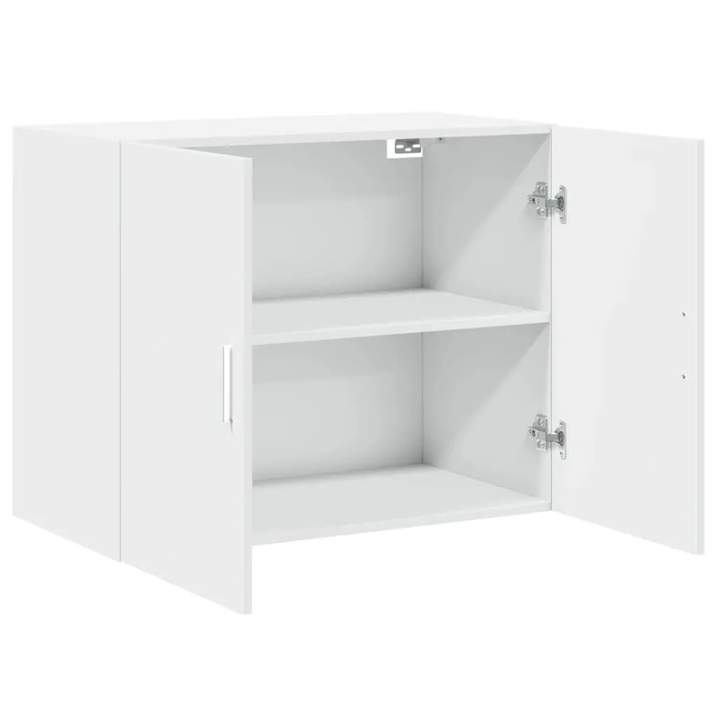 Wall Cabinet White Storage Furniture Engineered Wood Hanging Mounted Organizer