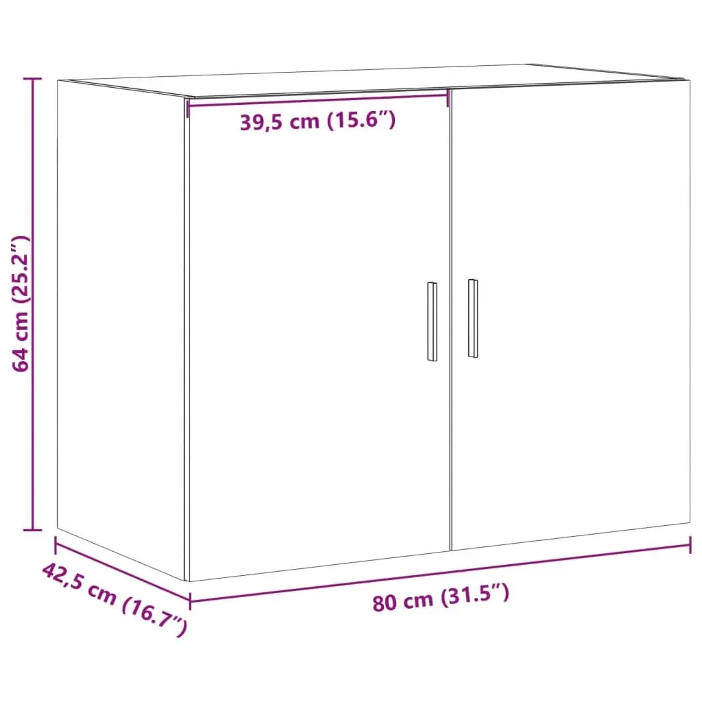 Wall Cabinet White Storage Furniture Engineered Wood Hanging Mounted Organizer