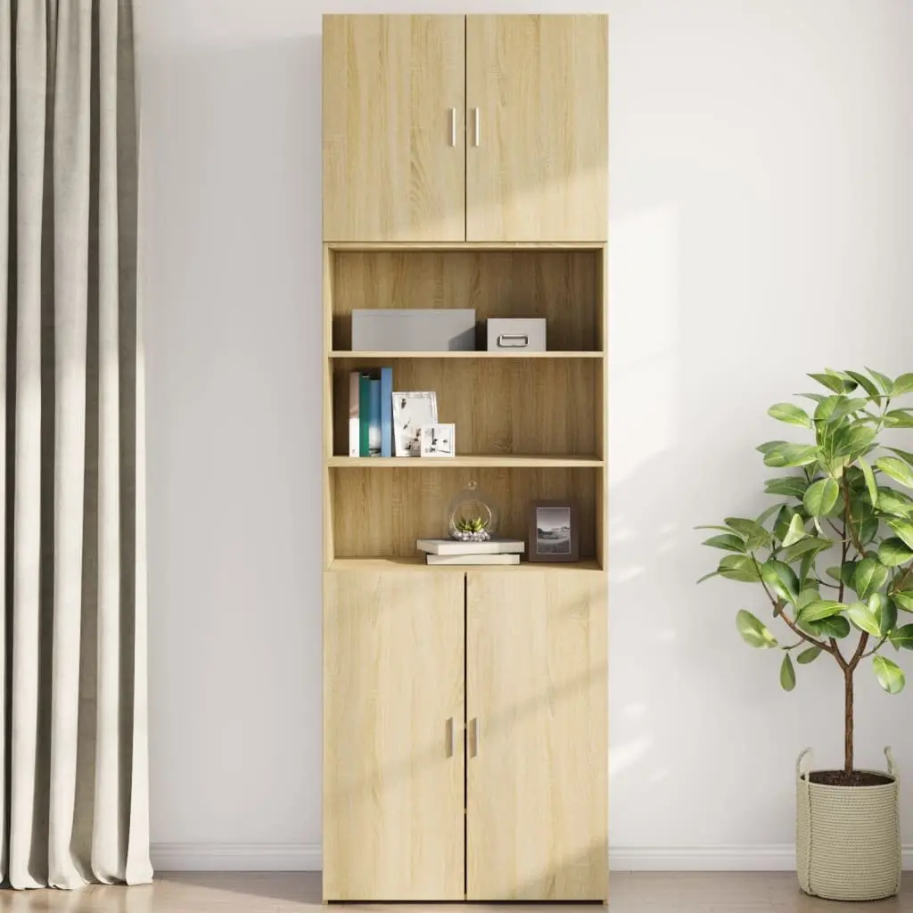 Wall Cabinet Storage 80x42.5x64cm Brown Engineered Wood