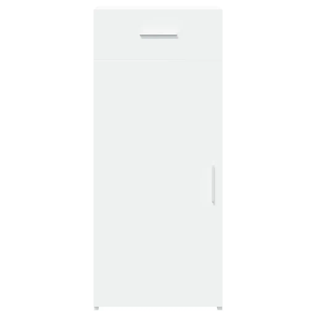 White Sideboard Storage Cabinet with Drawer Door Engineered Wood Home Furniture