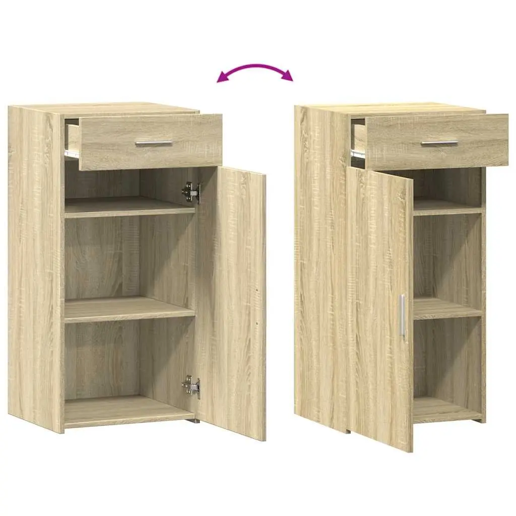 Brown Engineered Wood Sideboard Cabinet