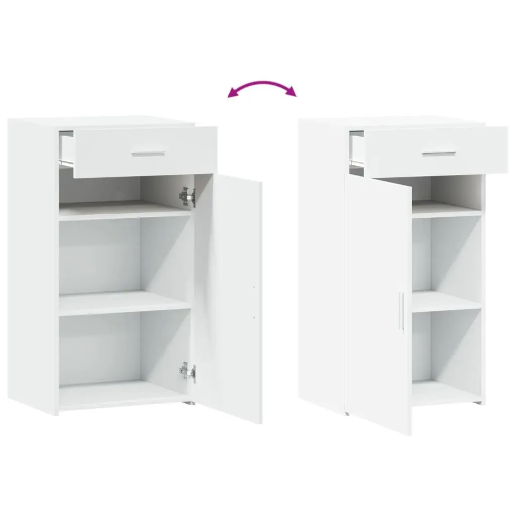Sideboard Cabinet Storage Engineered Wood 50 x 42.5 x 93 cm White