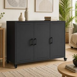 Reliable Black Storage Cabinet: Practical and Stylish