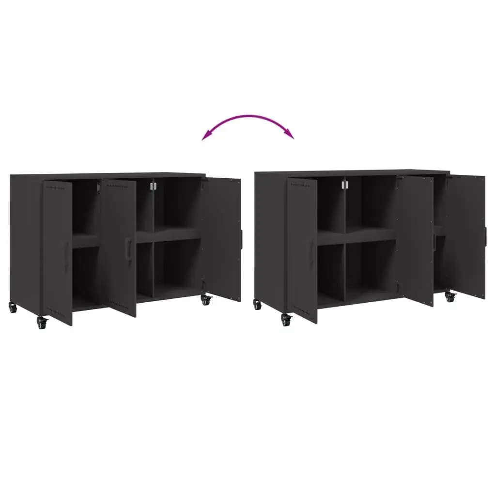 Sideboard Storage Cabinet Black 100.5x39x72cm